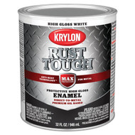 Krylon Rust Tough Oil-Based Gloss  Rust Control Enamel  White  1 Qt.
