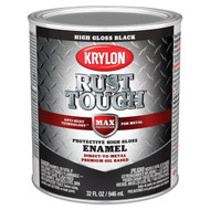 Krylon Rust Tough Oil-Based Gloss Rust Control Enamel  Black  1 Qt.