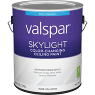 Valspar Color Changing Latex Flat Ceiling Paint  White  1 Gal.