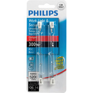 Philips 300W 120V Clear RSC Base T3 Work Light Bulb (2-Pack)