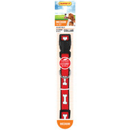 Westminster Pet Ruffin' it Adjustable 14 In. to 20 In. Nylon Bone Print Dog Collar