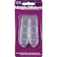 Magic Sliders Clear Rubber Wedge Door Stop (2-Pack)