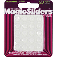 Magic Sliders 3/8 In. Round Clear Furniture Bumpers (20-Count)