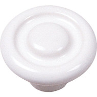 Laurey Porcelain Round 1-3/8 In. White Porcelain Cabinet Knob