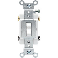 Leviton Toggle White 20A Grounded Quiet Double Pole Switch