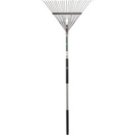 Best Garden 24 In. Steel Leaf Rake with 50 In. Fiberglass Handle (24-Tine)