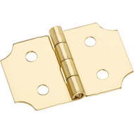 National 5/8 In. x 1 In. Brass Decorative Hinge (2-Pack)