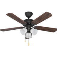 Home Impressions Tradition 42 In. Oil Rubbed Bronze Ceiling Fan with Light Kit