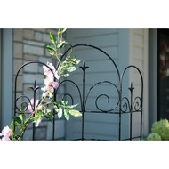 Panacea Metal Offset Finial Black Trellis