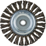 Weiler Vortec 6 In. Twisted  Coarse to 1/2 In. Bench Grinder Wire Wheel