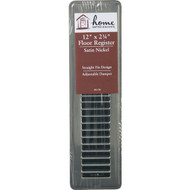 Home Impressions 2-1/4 In. x 12 In. Satin Nickel Steel Floor Register