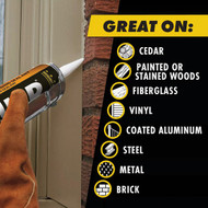 OSI QUAD 10 Oz. Window  Door & Siding Polymer Sealant  Almond