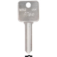ILCO Rosseau Nickel Plated File Cabinet Key  MR2 (10-Pack)