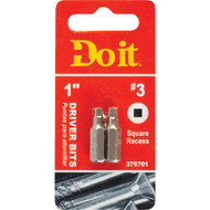 Do it #3 Square Recess 1 In. Insert Screwdriver Bit (2-Pack)