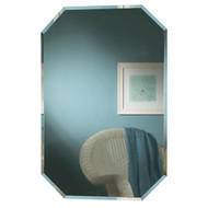 Zenith Frameless Beveled 16 In. W x 24 In. H x 4-1/2 In. D Single Mirror Surface/Recess Mount Octagon Medicine Cabinet