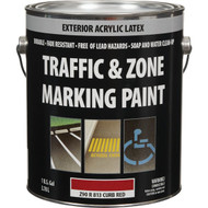 Traffic And & Curb Red Latex Gallon Traffic Paint