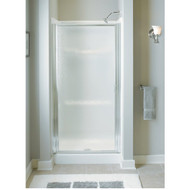 Sterling 36 In. W. X 64 In. H. Chrome Hammered Glass Standard Pivot Shower Door