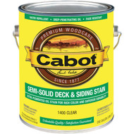 Cabot Semi-Solid Deck & Siding Stain  1400 Clear  1 Gal.