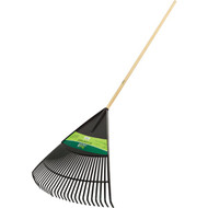 Best Garden 30 In. Poly Leaf Rake with 48 In. Wood Handle (30-Tine)