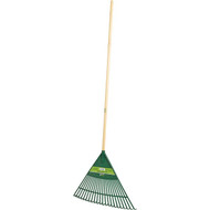 Best Garden 22 In. Poly Leaf Rake with 48 In. Wood Handle (22-Tine)