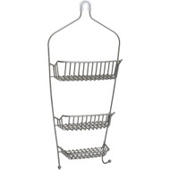 Zenna Home Satin Nickel 8.8 In. x 21 In. Shower Caddy