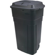 Rubbermaid 34 Gal. Black Wheeled Trash Can with Lid