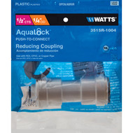 Watts 1/2 In. x 1/4 In. Reducer Quick Connect Plastic Coupling
