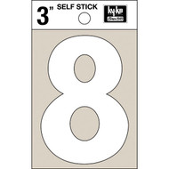 Hy-Ko Vinyl 3 In. Non-Reflective Adhesive Number Eight