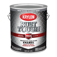 Krylon Rust Tough Oil-Based Gloss Rust Control Enamel  Gray  1 Gal.