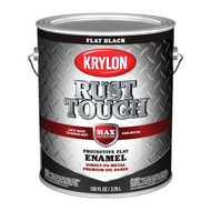 Krylon Rust Tough Oil-Based Flat Rust Control Enamel  Black  1 Gal.