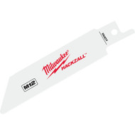 Milwaukee HACKZALL 4 In. 12 TPI Duct Mini Reciprocating Saw Blade (5-Pack)
