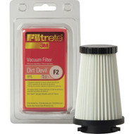 3M Filtrete Dirt Devil Type F2 HEPA Dynamite Quick Vac Flip Stick PowerReach Vacuum Filter