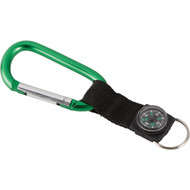 Smart Savers Green C-Clip Key Ring with Compass