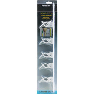 Rust-Resistant White 5-Spring Clip Organizer
