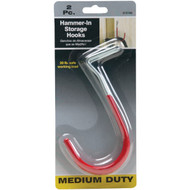 Large Hammer-In Vinyl Coated Storage Hook (2-Pack)