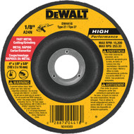 DEWALT HP Type 27 4 In. x 1/8 In. x 5/8 In. Metal Grinding Cut-Off Wheel
