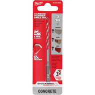 Milwaukee SHOCKWAVE 3/16 In. x 4 In. Carbide Masonry Drill Bit