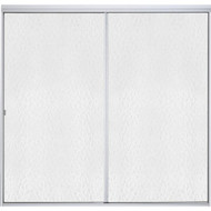 Sterling Standard 59 In. W. x 56-1/16 In. H. Chrome Hammered Glass Sliding Tub Door