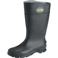 Servus Men's Size 7 Black Steel Toe PVC Rubber Boot