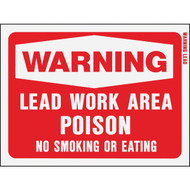 Hy-Ko Plastic Sign  Warning Lead Work Area Poison