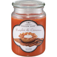 Candle-Lite Willow Lane 19 Oz. Pumpkin & Cinnamon Jar Candle