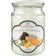 Candle-Lite Willow Lane 19 Oz. Cucumber & Canteloupe Jar Candle