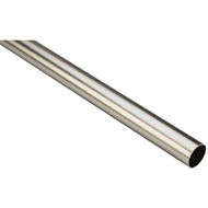 Stanley Home Designs 6 Ft. x 1-5/16 In. Cut-to-Length Closet Rod  Satin Nickel