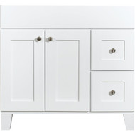 Bertch Osage White 36 In. W x 34-1/2 In. H x 21 In. D Vanity Base  2 Door/2 Drawer