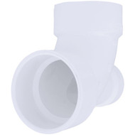 Charlotte Pipe 3 In. x 3 In. x 2 In. Schedule 40 90 Deg. Lowheel Inlet DWV PVC Elbow (1/4 Bend)