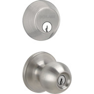 Dexter Satin Nickel Deadbolt and Door Knob Combo