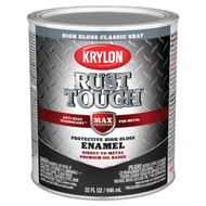 Krylon Rust Tough Oil-Based Gloss  Rust Control Enamel  Gray  1 Qt.