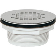 Sioux Chief 2 In. PVC No-Caulk Shower Drain with 4-1/4 In. Stainless Steel Drain