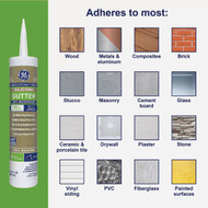 GE Gutter Silicone Advanced Speciality Products  Clear  10.1 Oz. Cartridge