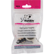 SharkBite 1/2 In. Barb x 1/2 In. FPT Brass PEX Adapter